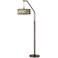 Venetian Marble Bronze Downbridge Arc Floor Lamp