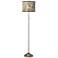 Venetian Marble Brushed Nickel Pull Chain Floor Lamp