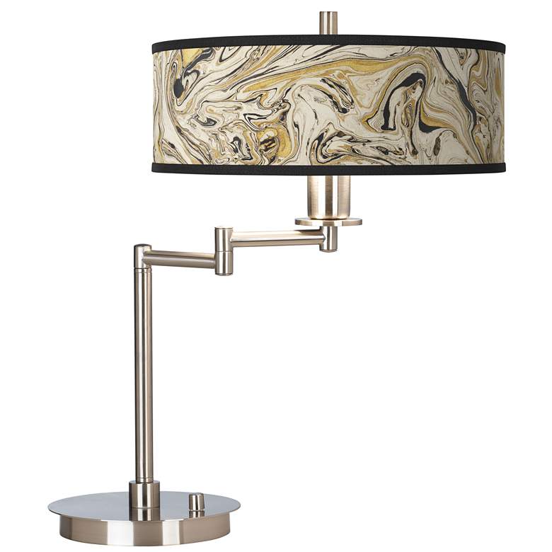 Image 1 Venetian Marble Giclee Adjustable Swing Arm Modern LED Desk Lamp