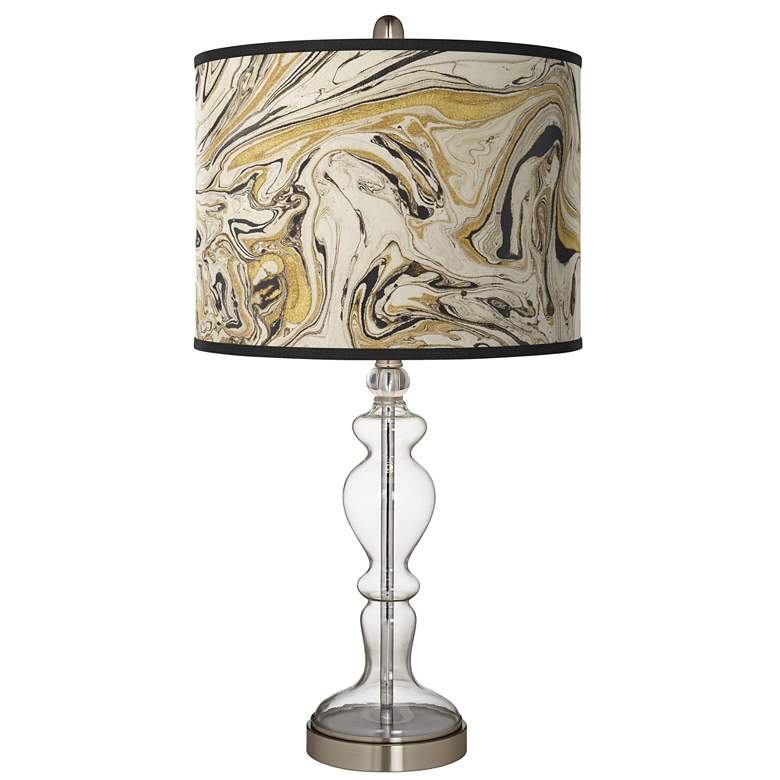 Image 1 Venetian Marble Giclee Apothecary Clear Glass Table Lamp