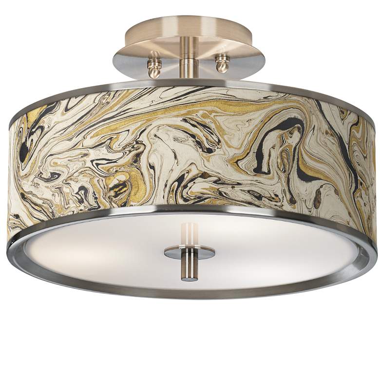Image 1 Venetian Marble Giclee Glow 14 inch Wide Ceiling Light