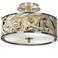 Venetian Marble Giclee Glow 14" Wide Ceiling Light