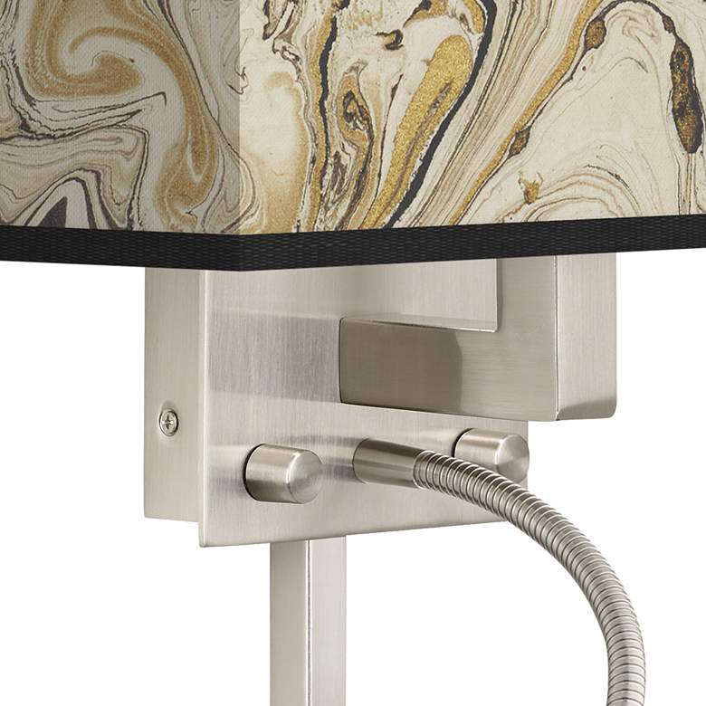 Image 2 Venetian Marble Giclee Glow LED Reading Light Plug-In Sconce more views