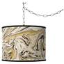 Thumbnail1 of Venetian Marble Giclee Glow Plug-In Swag Pendant