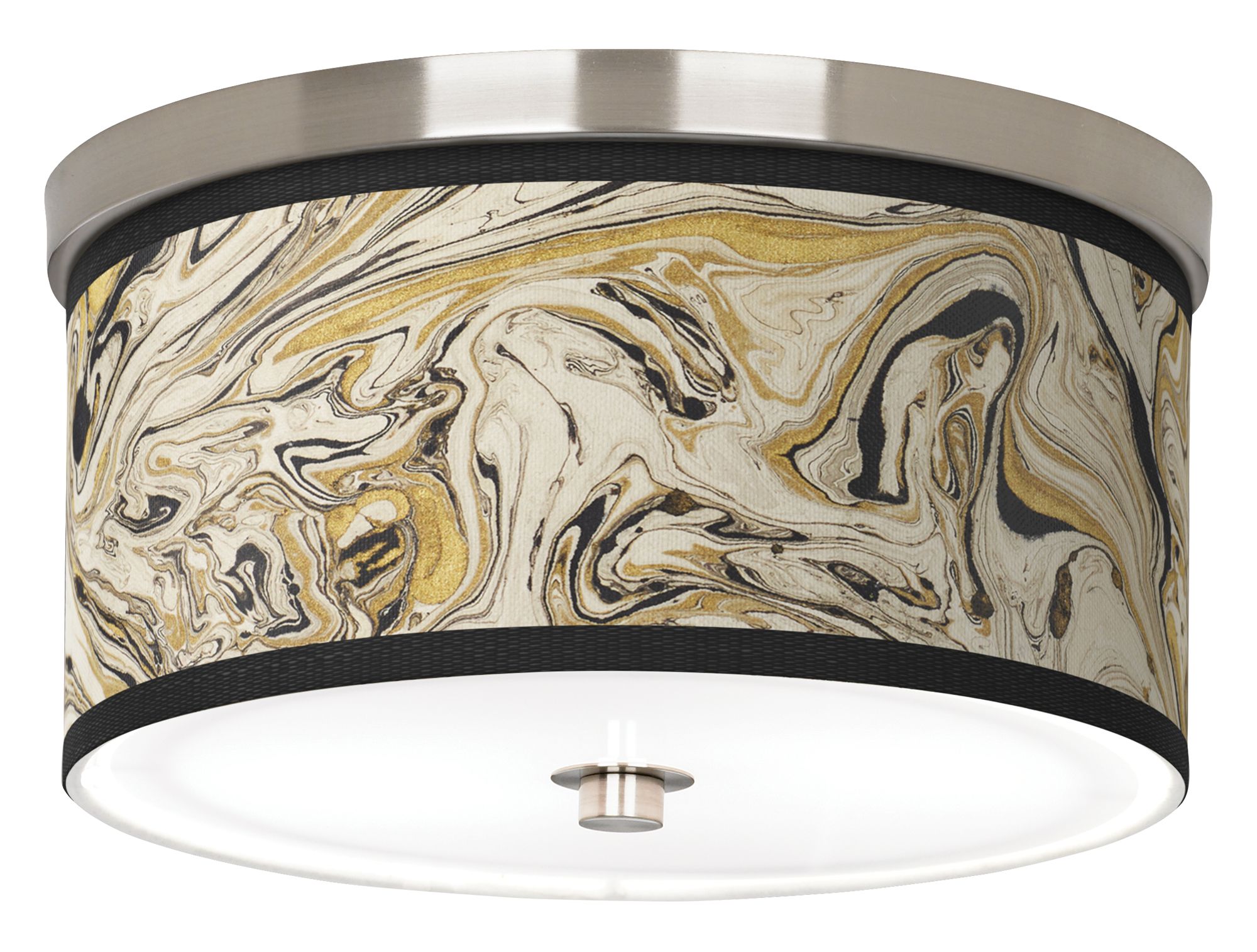 Image Venetian Marble Giclee Nickel 10 1/4" Wide Ceiling Light