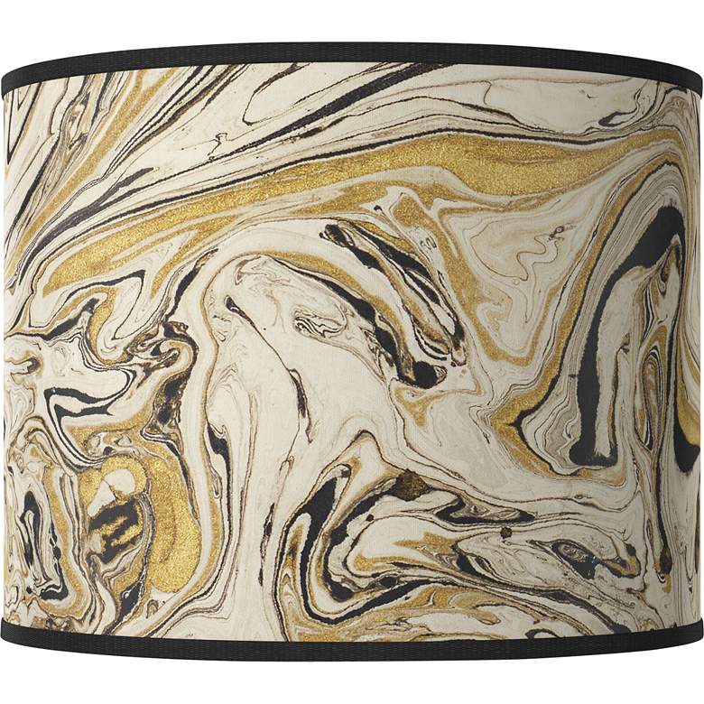 Image 1 Venetian Marble Giclee Round Drum Lamp Shade 14x14x11 (Spider)