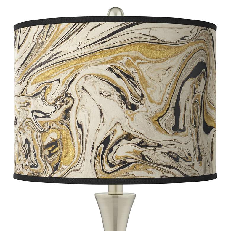 Image 2 Venetian Marble Trish Brushed Nickel Touch Table Lamps Set of 2 more views