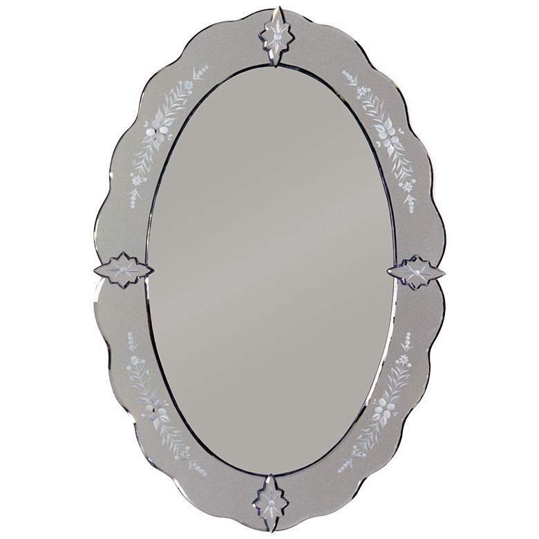 Image 1 Venetian Oval 30 inch High Wall Mirror