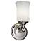 Veneto Luce 11.25" High Polished Chrome Wall Sconce with Whitewash Shade