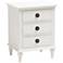 Venezia 19 3/4" Wide Whitewash Finish 3-Drawer Nightstand