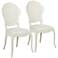 Venezia Opaque White Accent Chair Set of 2