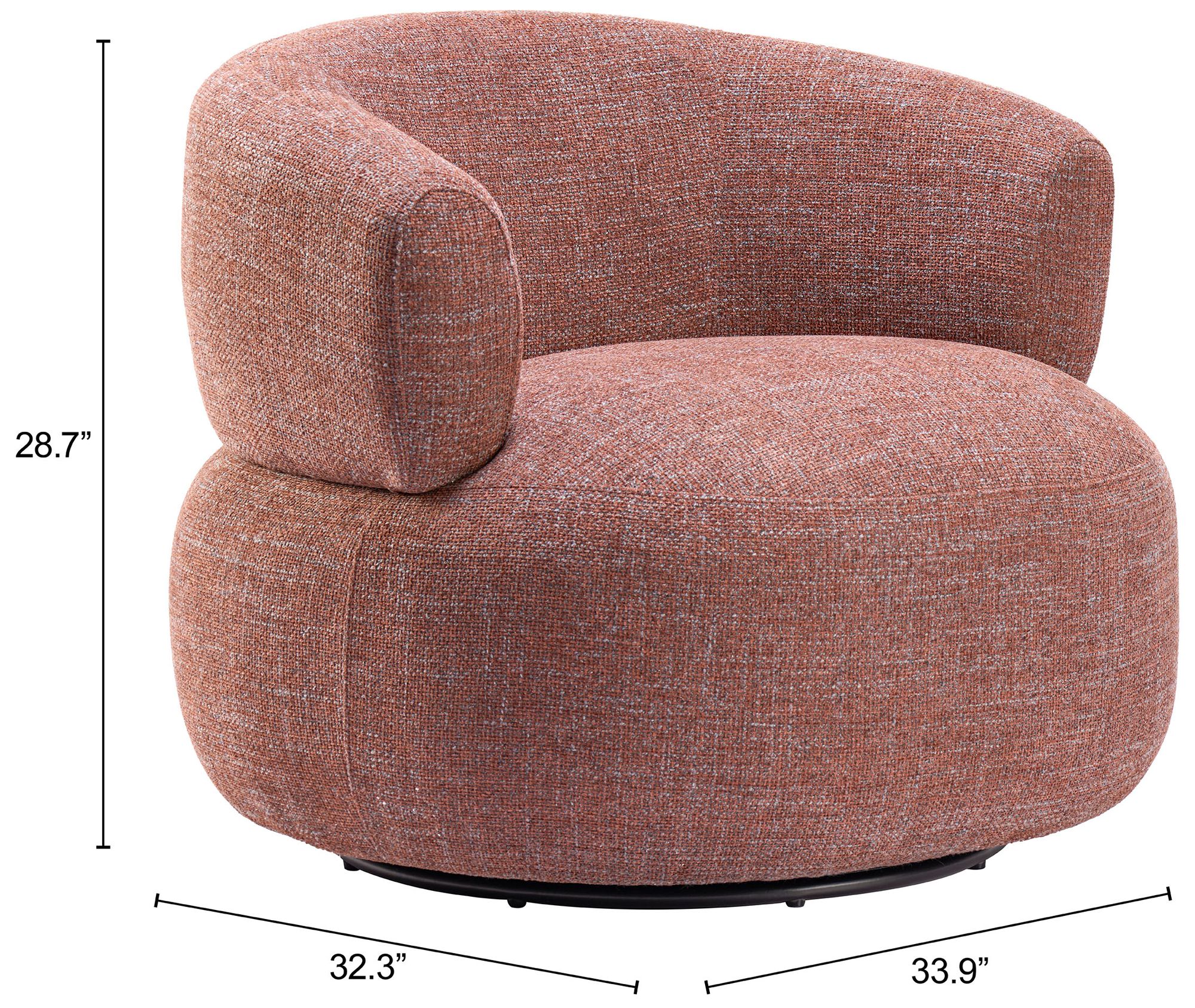 Venezia Swivel Chair Brown