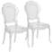 Venezia Transparent Clear Accent Chair Set of 2