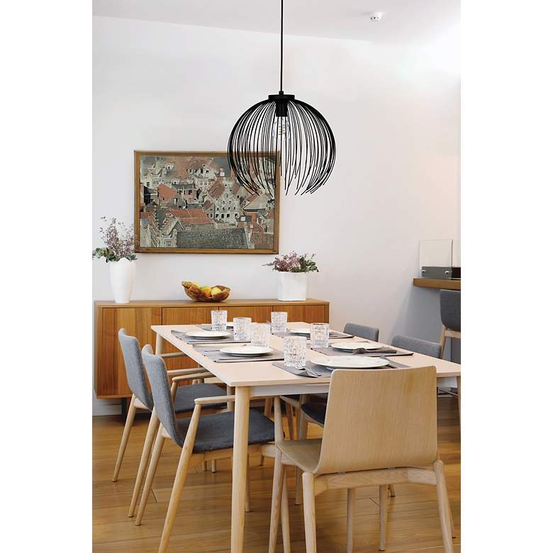 Image 2 Venezuela 15.35-inch 1-Light Black Pendant Light more views