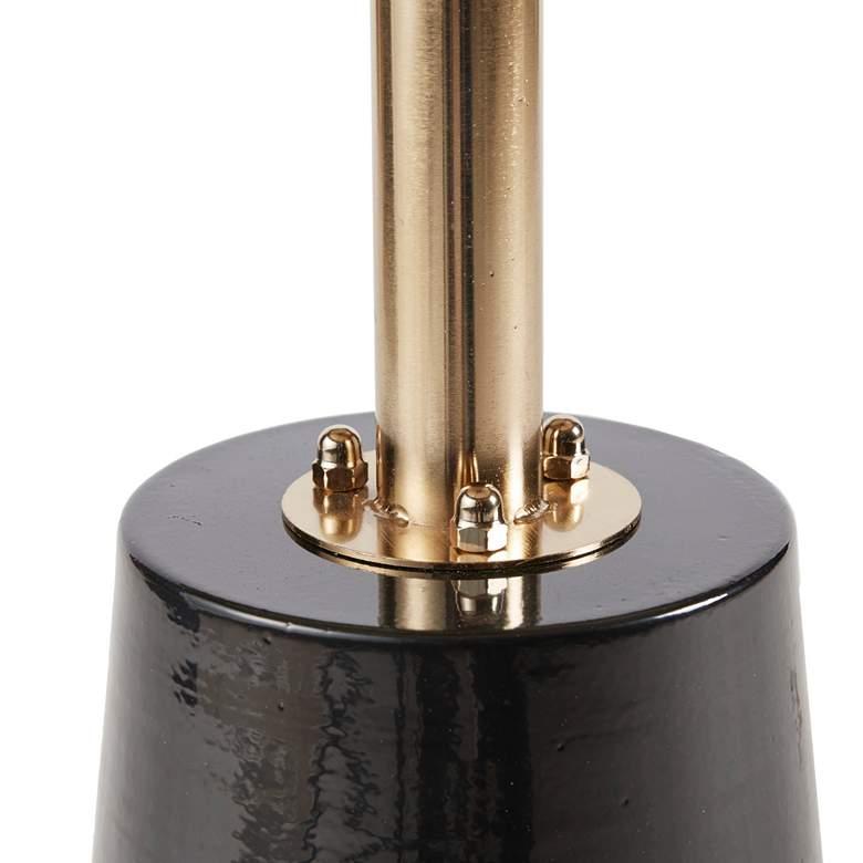 Image 4 Venice 14 1/4"W Black and Brushed Gold Round Accent Table more views