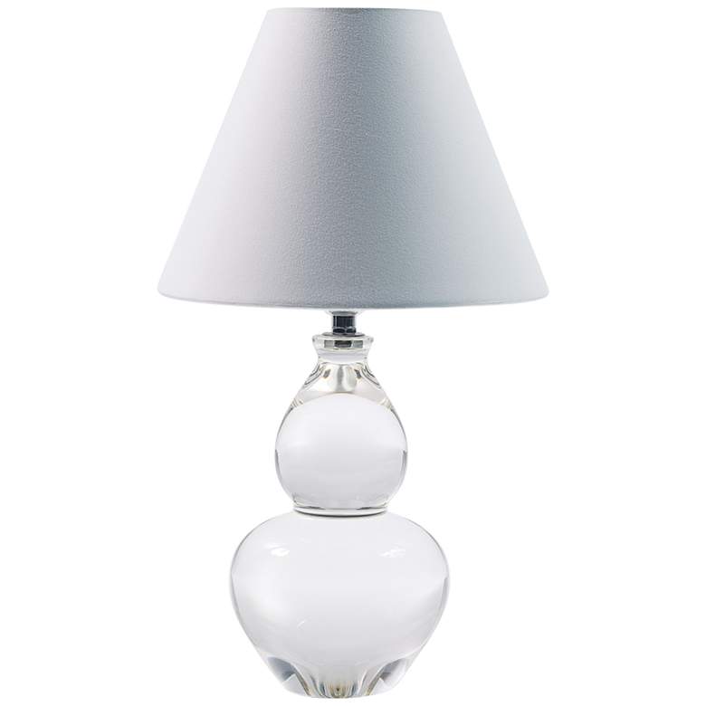 Image 1 Venice 15" High Clear Crystal Gourd-Shaped Mini Table Lamp