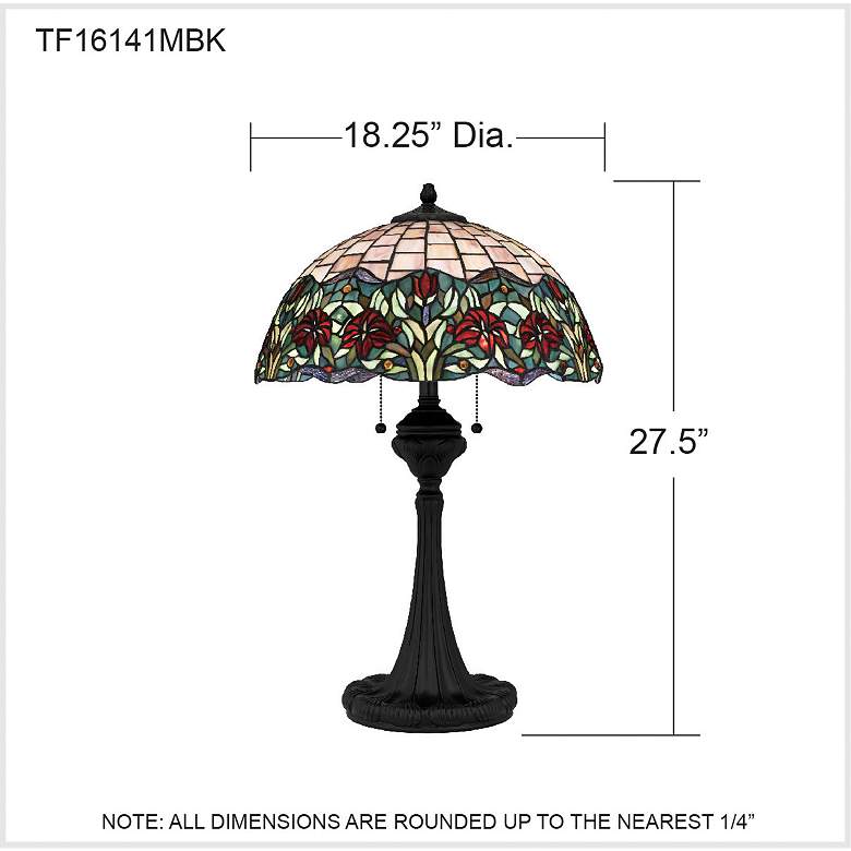 Image 3 Venice 3-Light Matte Black Table Lamp more views