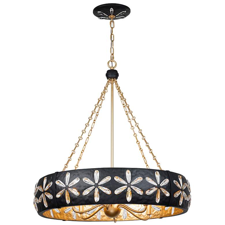 Image 3 Venice 6-Light Chandelier in Metropolis Black and Gold by Breegan Jane more views