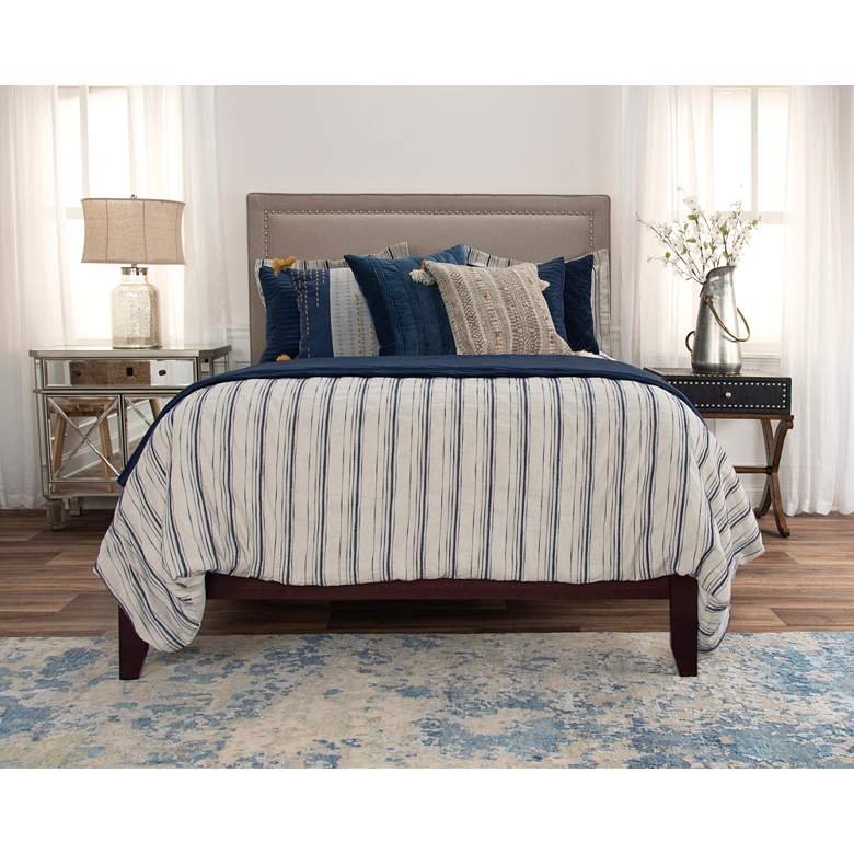Image 1 Venice Blue and Brown 11-Piece Queen Bedding Set