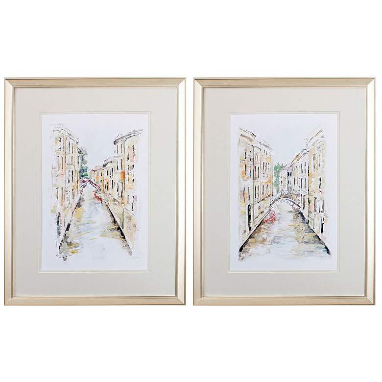 Image 1 Venice Memories 20"W x 26"H Framed Art Set of 2