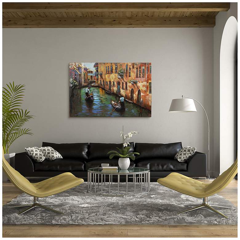 Image 4 Venice" Mixed Media Iron Hand Painted Dimensional Wall Art more views