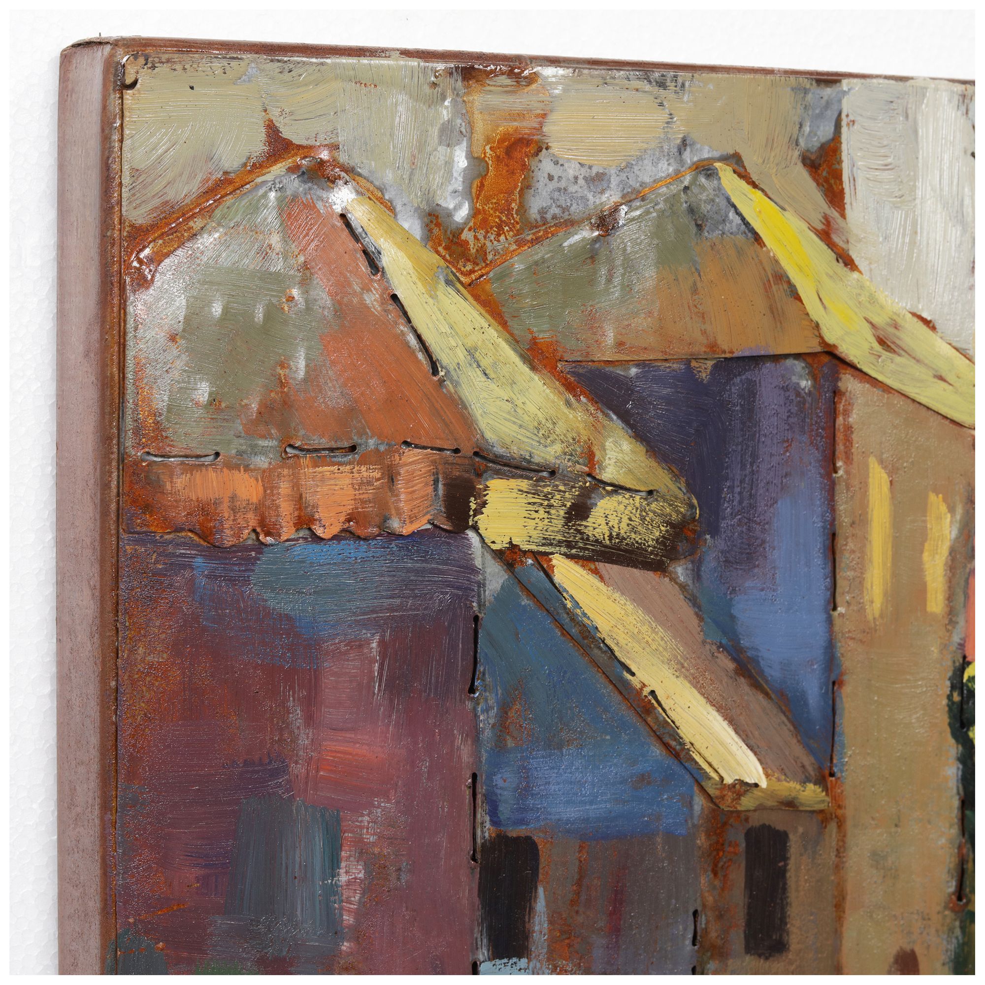 Venice" Mixed Media Iron Hand Painted Dimensional Wall Art