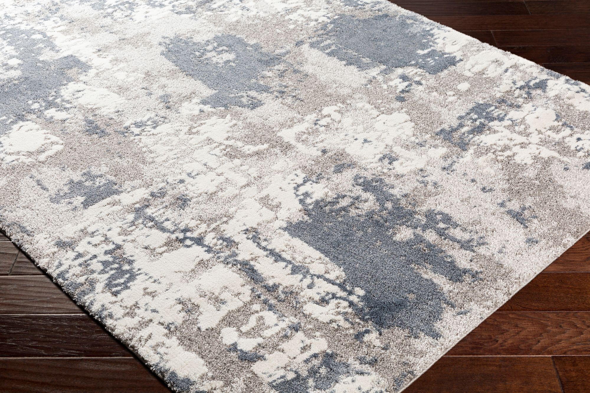Venice VNE-2306 6'7"x9'6" Denim and Light Gray Area Rug