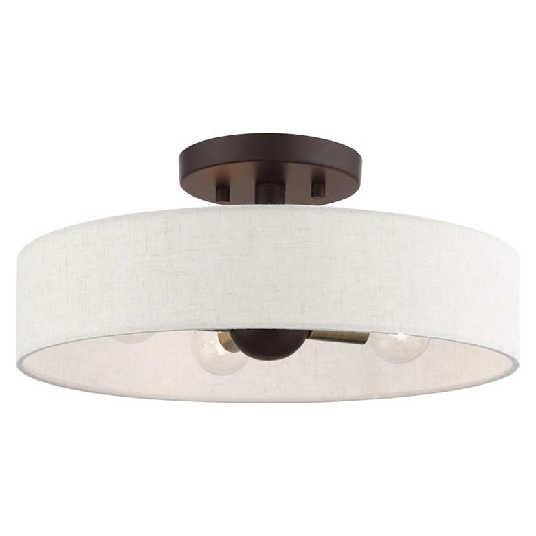 Image 2 Venlo 14" Wide Bronze 4-Light Drum Ceiling Light