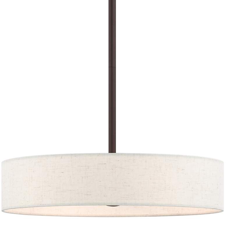 Image 1 Venlo 14 inch Wide Bronze Drum Pendant Light