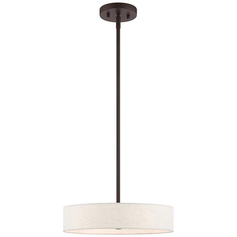 Image 4 Venlo 14" Wide Bronze Drum Pendant Light more views