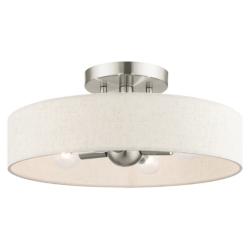 Venlo 14" Wide Brushed Nickel 4-Light Drum Ceiling Light