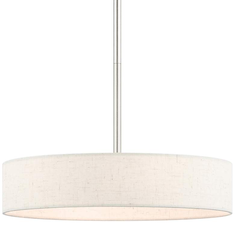 Image 1 Venlo 14" Wide Brushed Nickel Drum Pendant Light