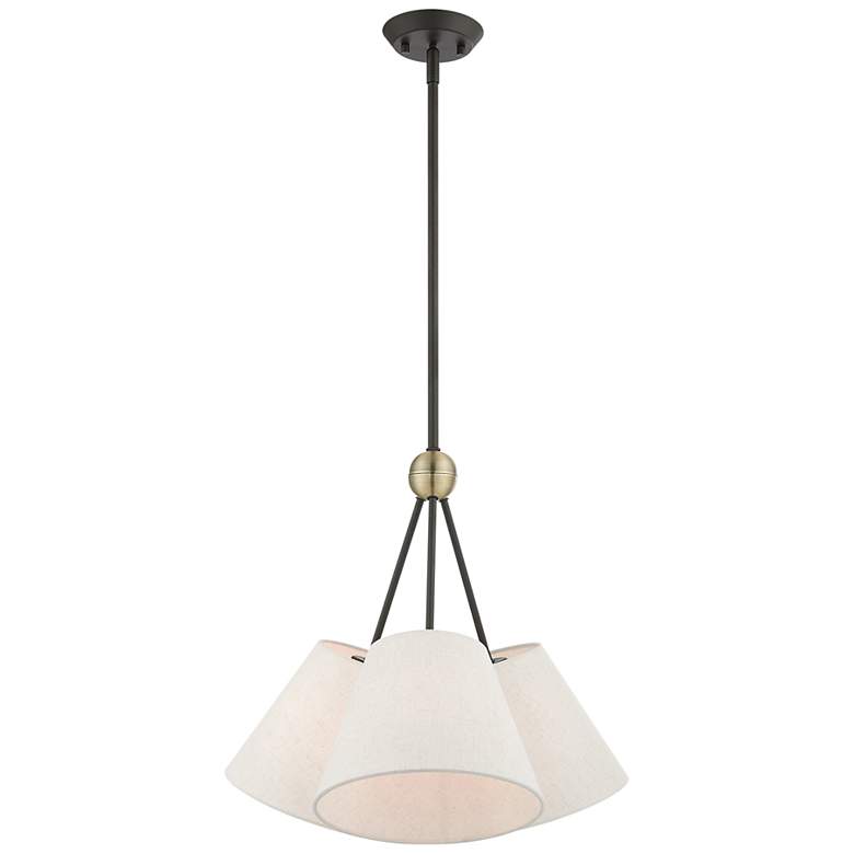 Image 4 Venlo 21 inch Wide Bronze 3-Light Pendant Light more views