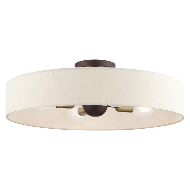 Image 2 Venlo 22" Wide Bronze 4-Light Drum Ceiling Light