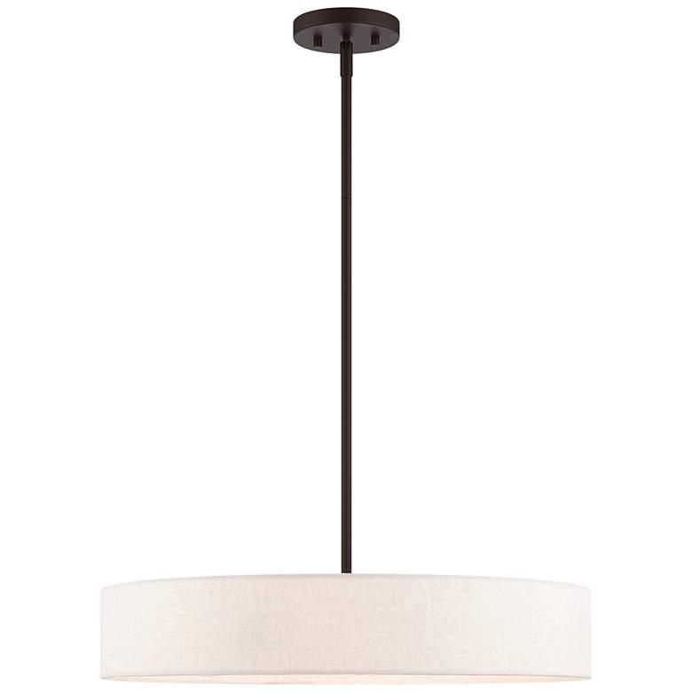 Image 4 Venlo 22" Wide Bronze Drum Pendant Light more views