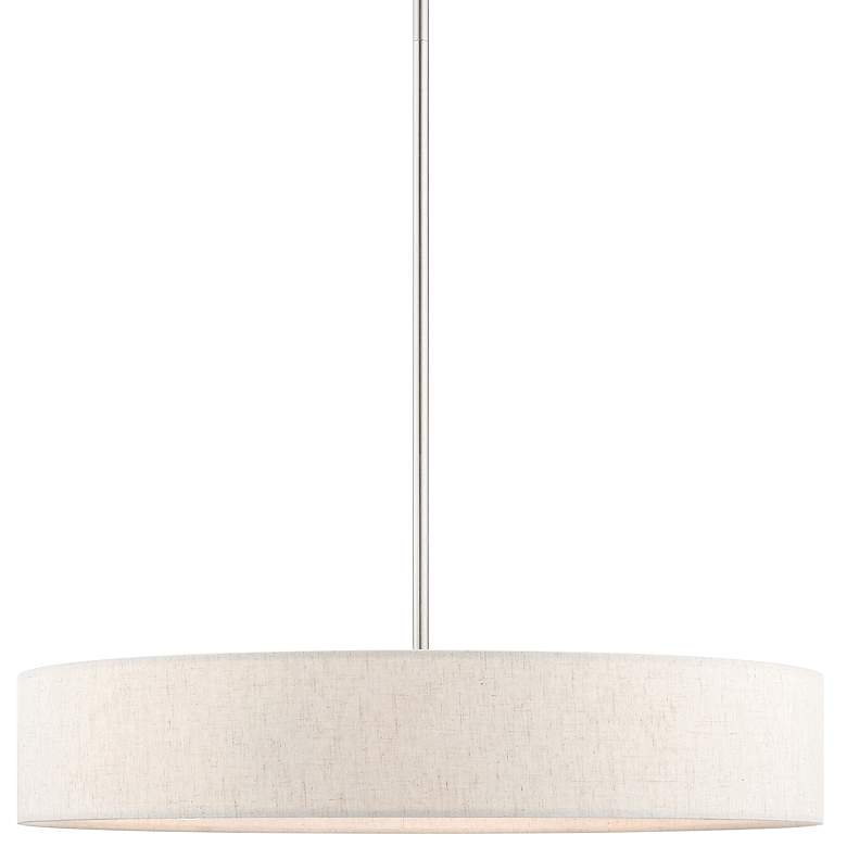 Image 1 Venlo 22 inch Wide Brushed Nickel Drum Pendant Light