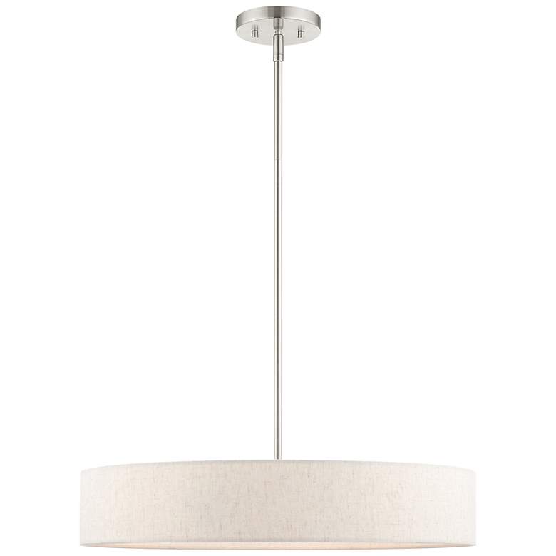 Image 4 Venlo 22" Wide Brushed Nickel Drum Pendant Light more views