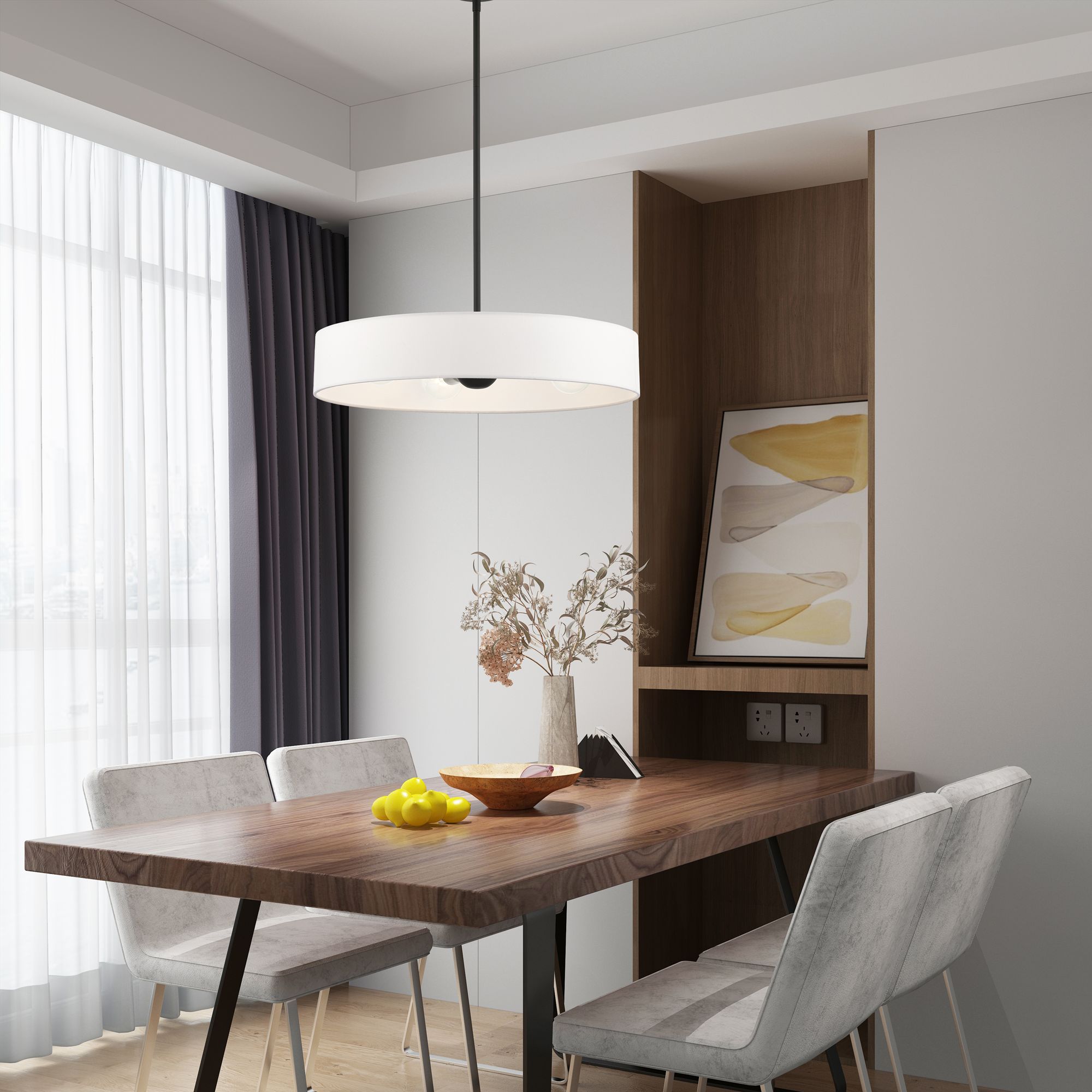 Venlo 4 Light Black Chandelier