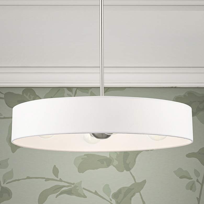 Image 1 Venlo 4 Light Brushed Nickel Chandelier