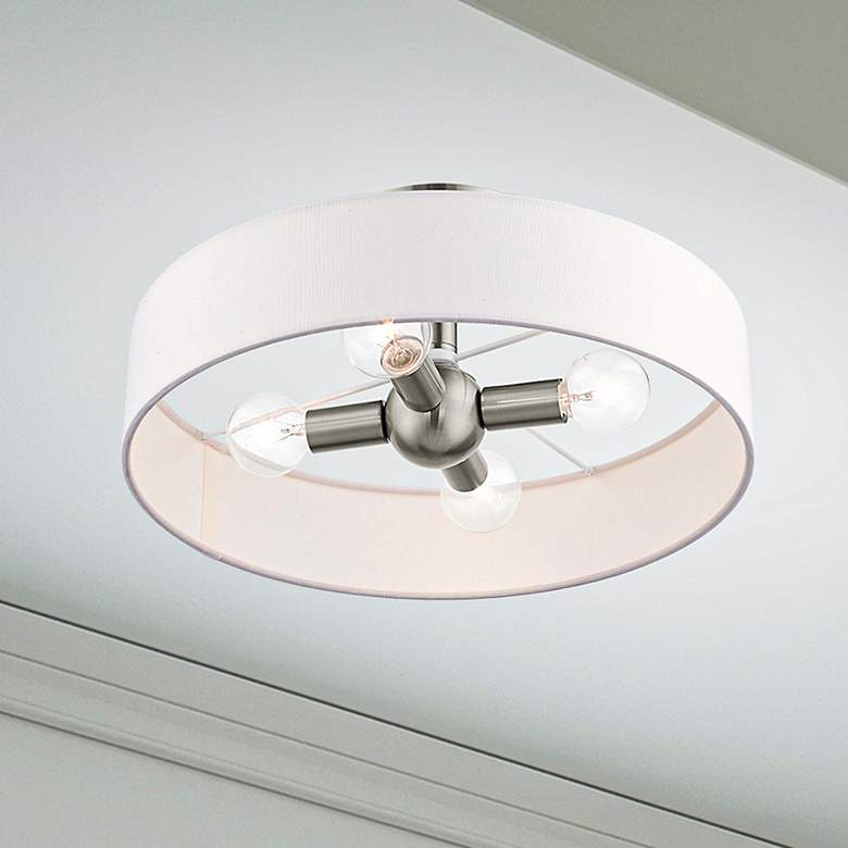 Image 1 Venlo 4 Light Brushed Nickel Semi Flush Mount