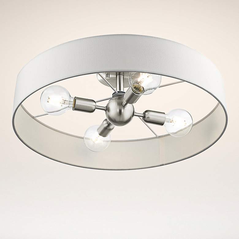 Image 2 Venlo 4 Light Brushed Nickel Semi Flush Mount