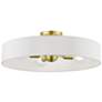2_Venlo 4 Light Satin Brass Large Semi-Flush with Shiny White Accents