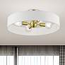 1_Venlo 4 Light Satin Brass Large Semi-Flush with Shiny White Accents