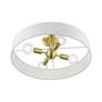 5_Venlo 4 Light Satin Brass Large Semi-Flush with Shiny White Accents more views