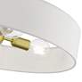 6_Venlo 4 Light Satin Brass Large Semi-Flush with Shiny White Accents more views