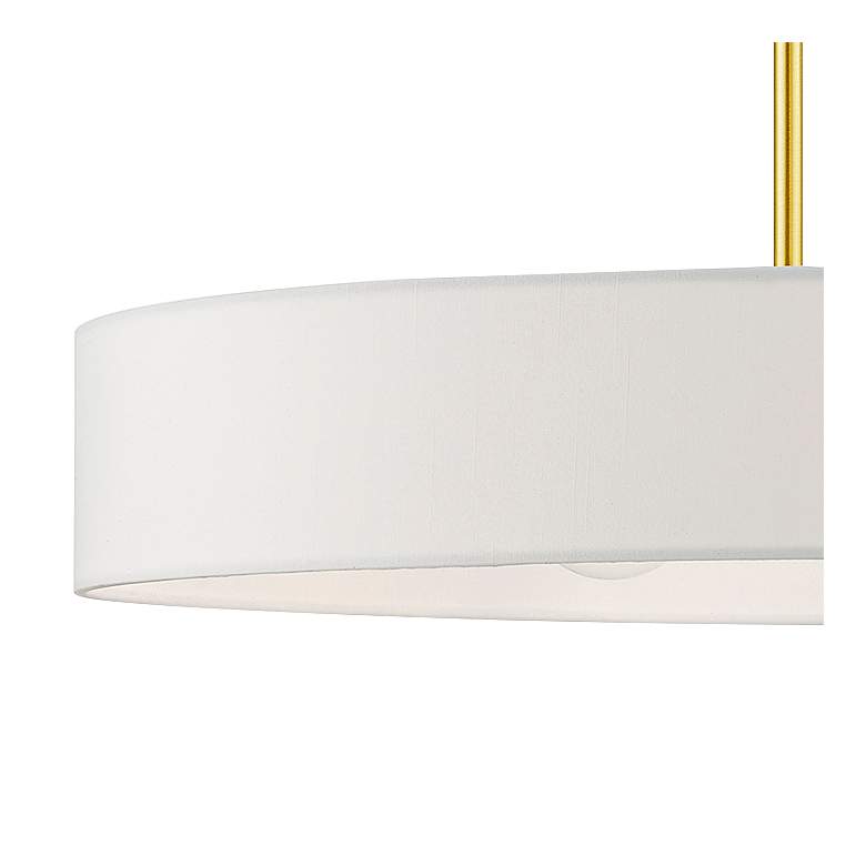 Image 4 Venlo 4 Light Satin Brass Medium Drum Pendant more views