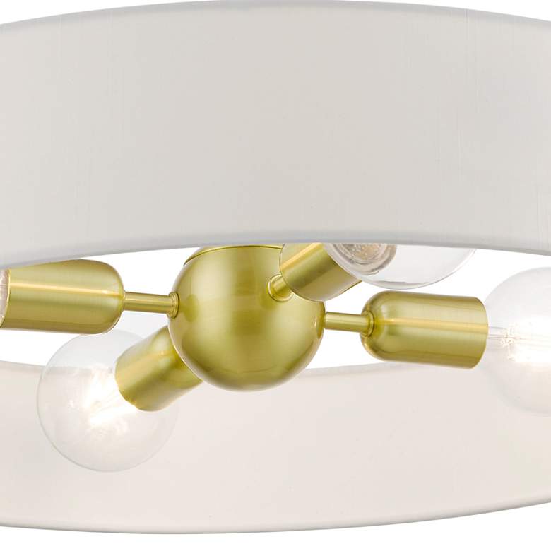 Image 5 Venlo 4 Light Satin Brass Medium Drum Pendant more views