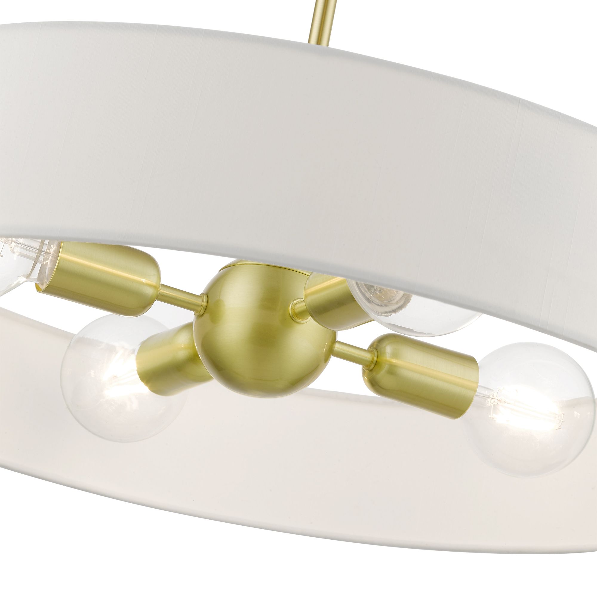 Venlo 4 Light Satin Brass Medium Drum Pendant in scene
