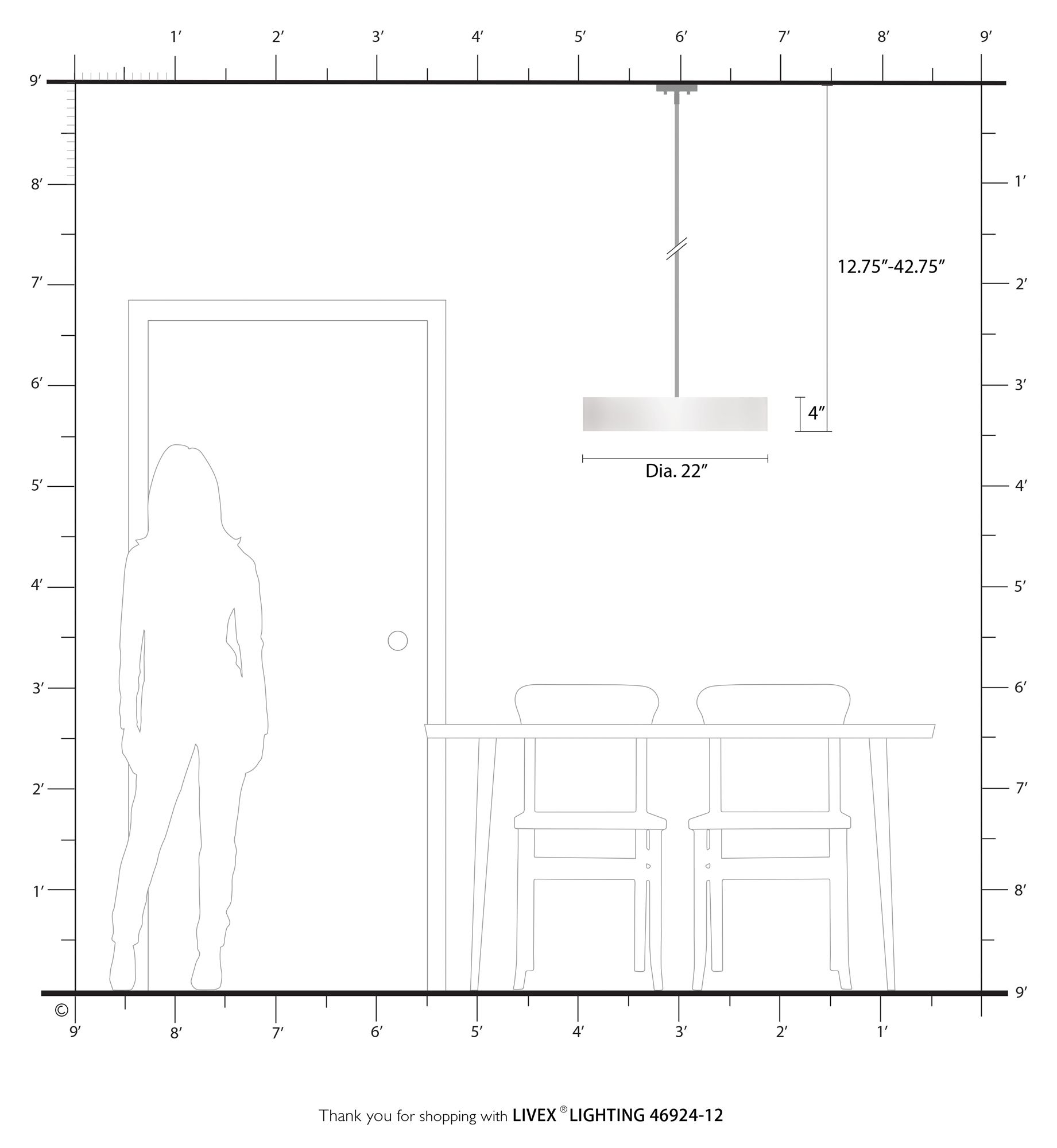 Venlo 4 Light Satin Brass Medium Drum Pendant in scene