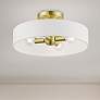 1_Venlo 4 Light Satin Brass Semi-Flush with Shiny White Accents